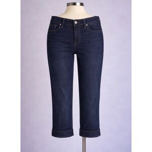 Levis Demi Curve Classic Dark Wash Cropped Jeans Womens 8/29 Indigo Capri Pants